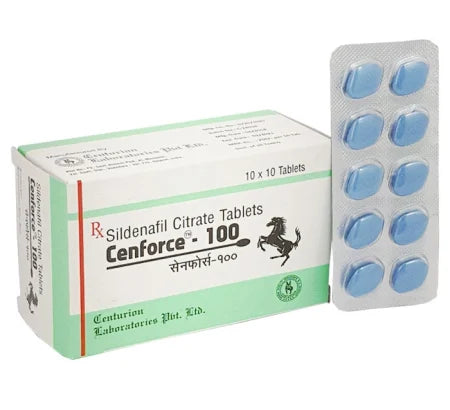 Buy Cenforce 100 online 100 mg Sildenafil tablet packaging for erectile dysfunction treatment